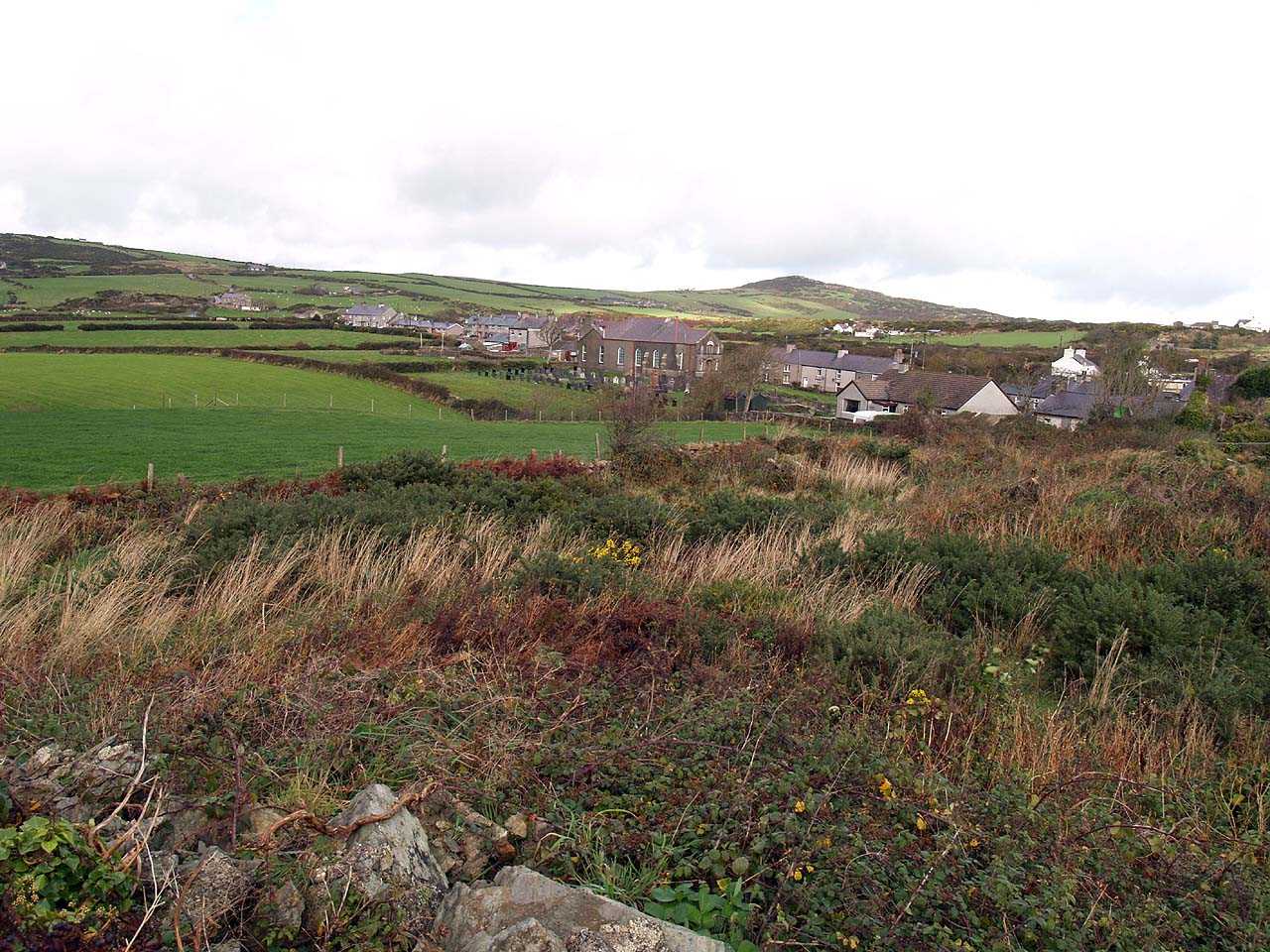Rhydwyn, Melin Cylch Y Garn Windmill - a view from the collapsed Mill