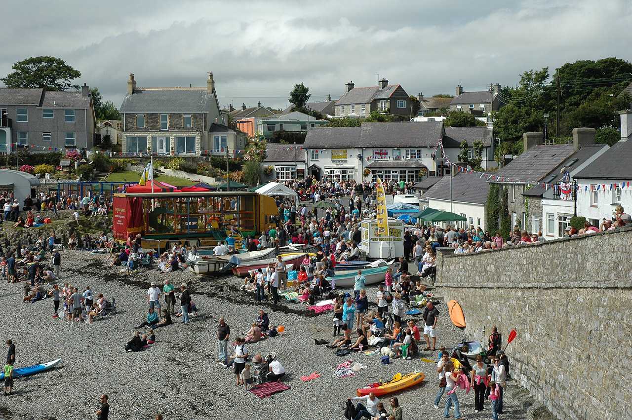Moelfre Beach on Lifeboat Day