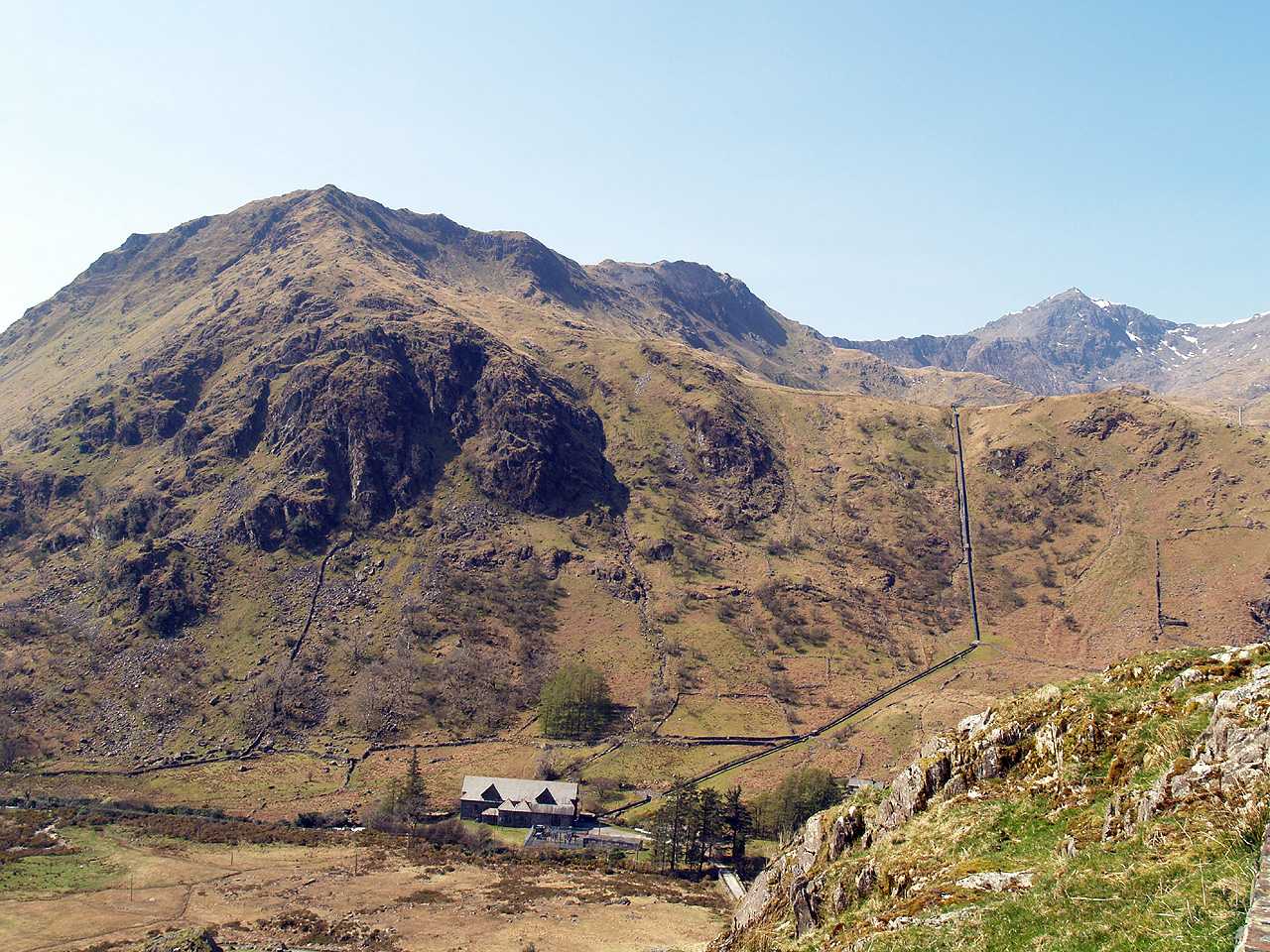 Snowdonia, Snowdon to the right - the highest mountain in the range